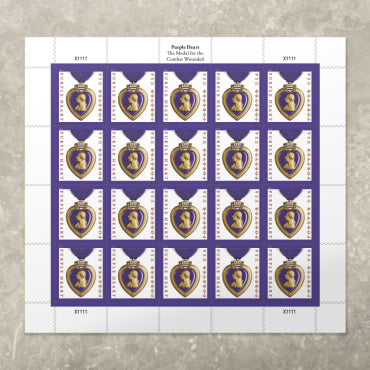 Purple Heart Medal 2019 Stamps - 100 Pcs