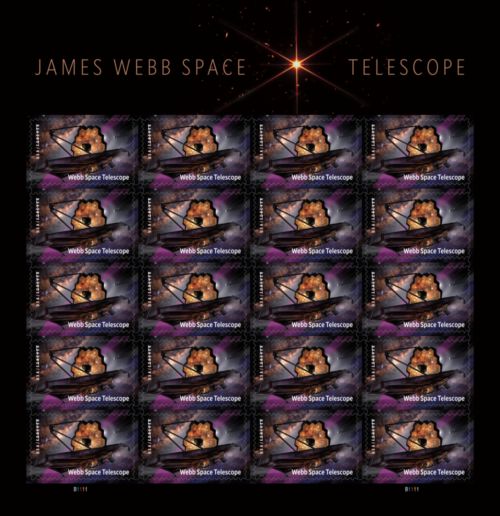 James Webb Space Telescope Stamps - 100 Pcs