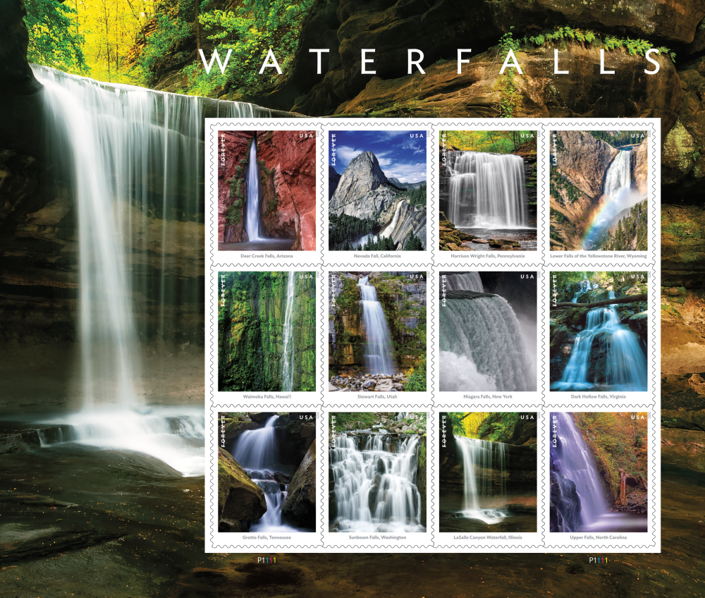 Waterfalls Stamps - 120 Pcs