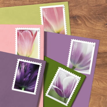 Tulip Blossoms Stamps - 100 Pcs