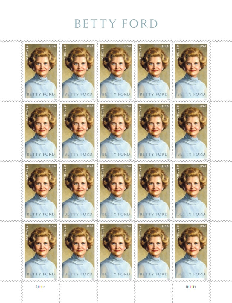 Betty Ford Stamps - 100 Pcs