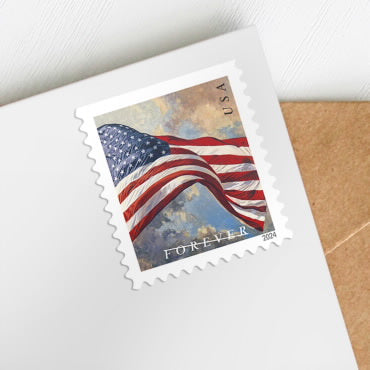 U.S. Flags 2024 Stamps (sheet) - 100 Pcs