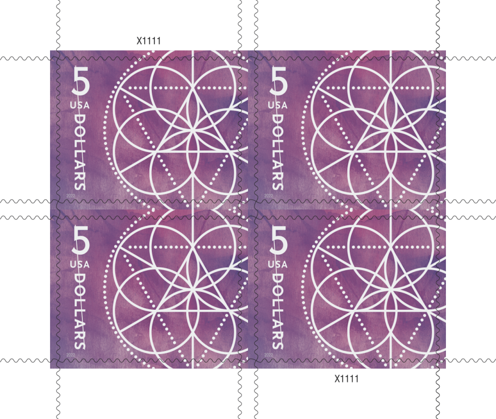 $5 Floral Geometry Stamps - 40 Pcs