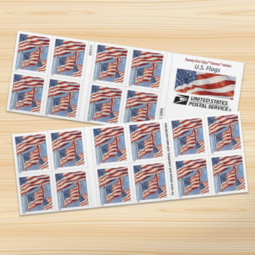 U.S. Flags 2022 Stamps (sheet) - 100 Pcs