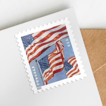 U.S. Flags 2022 Stamps (sheet) - 100 Pcs