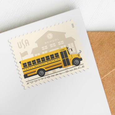 School Bus Stamps - 100 Pcs