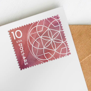 $10 Floral Geometry Stamps - 40 Pcs
