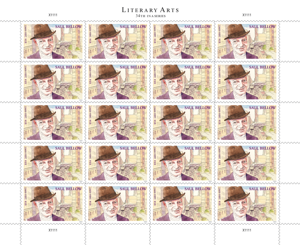 Saul Bellow Stamps - 100 Pcs