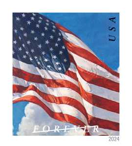 U.S. Flags 2024 Stamps (sheet) - 100 Pcs