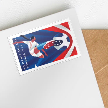 Women's Soccer Stamps - 100 Pcs