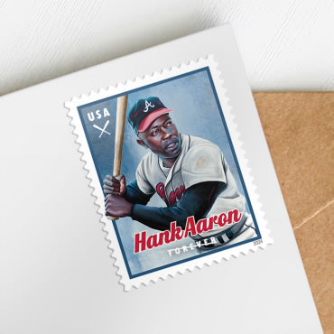 Hank Aaron Stamps - 100 Pcs
