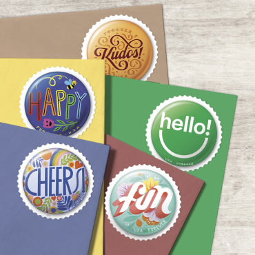 Pinback Buttons Stamps - 100 Pcs