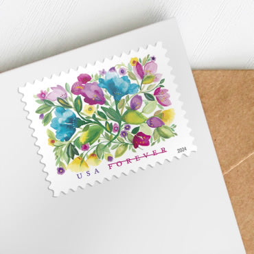 Celebration Blooms Stamps - 100 Pcs