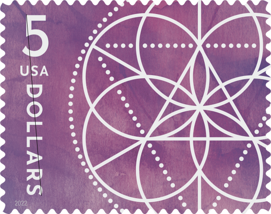 $5 Floral Geometry Stamps - 40 Pcs