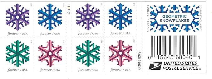 Geometric Snowflakes - 100 Pcs