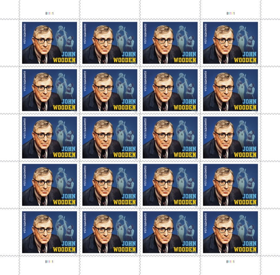 John Wooden Stamps - 100 Pcs
