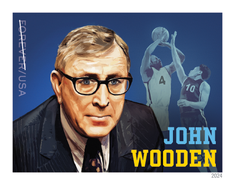 John Wooden Stamps - 100 Pcs