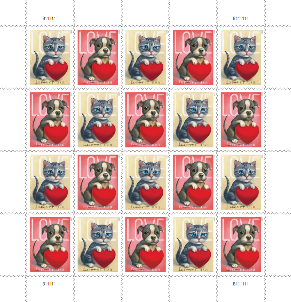 Love 2023 Stamps - 100 Pcs