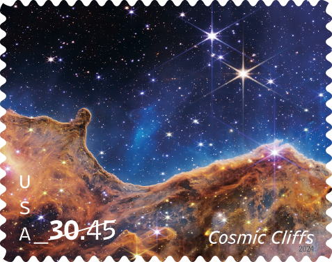 Cosmic Cliffs Stamps - 40 Pcs