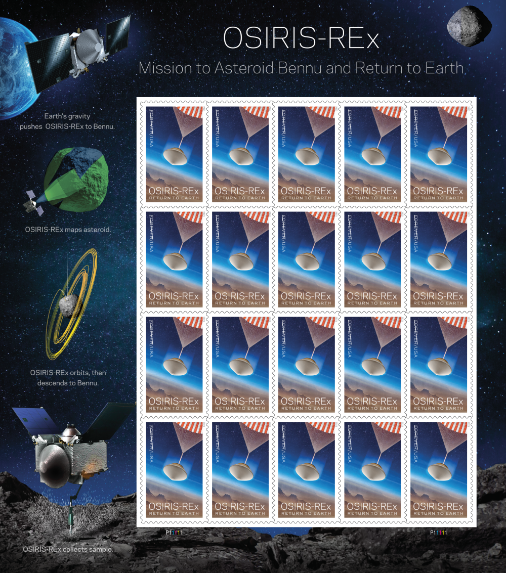 OSIRIS-REx Stamps - 100 Pcs