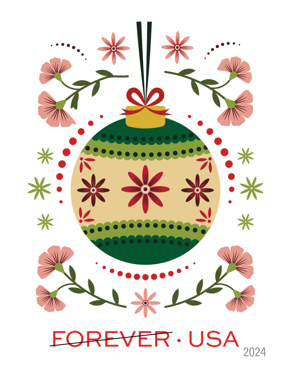Holiday Joy Stamps - 100 Pcs