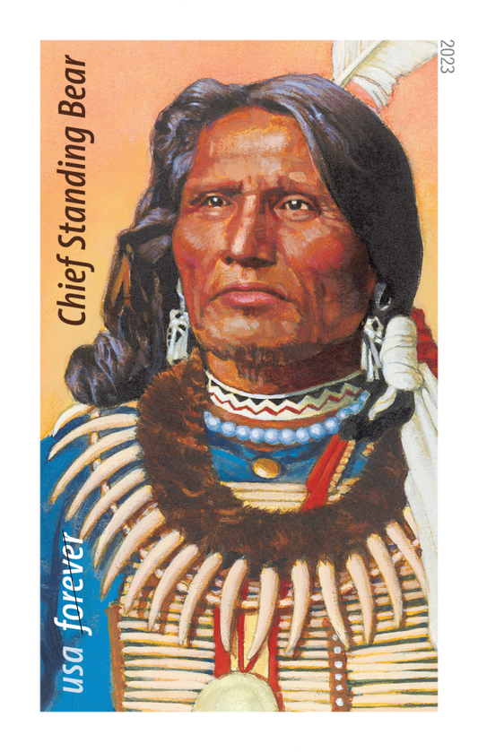 Chief Standing Bear Stamps - 100 Pcs
