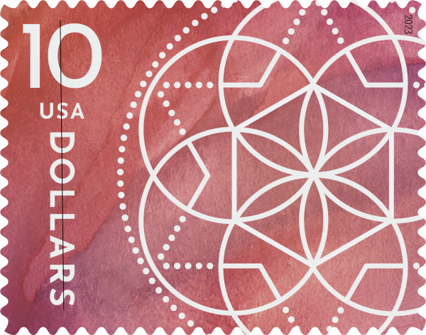 $10 Floral Geometry Stamps - 40 Pcs