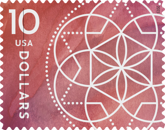 $10 Floral Geometry Stamps - 40 Pcs